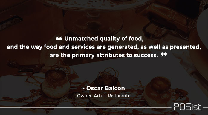 Oscar balcon of artusi ristorante talks about staff training for exceptional customer service