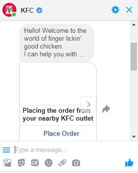 KFC Messenger marketing 