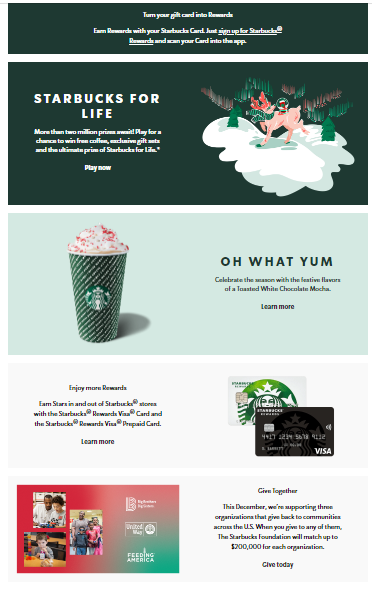 Starbucks restaurant website