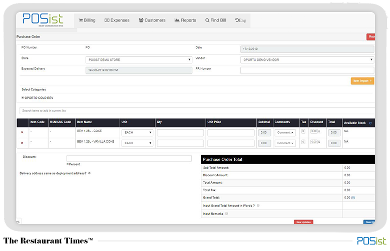 Purchase Order management 