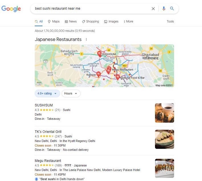 SEO Optimization for restaurants